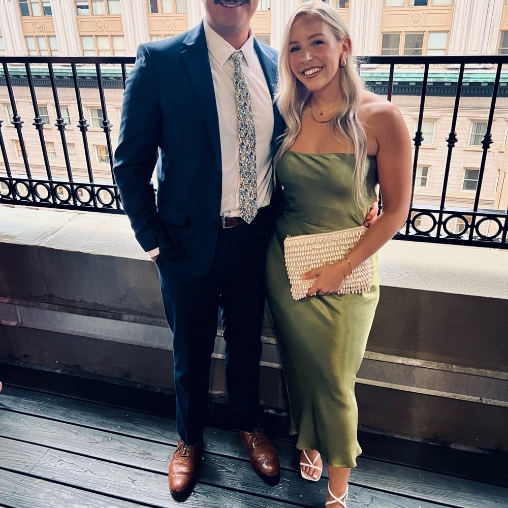 Elegant Olive Green Maxi Dress